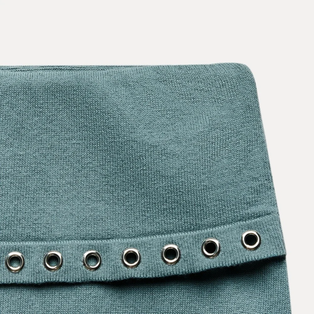 ZARA EYELET MIDI SKIRT - Picture 5 of 12